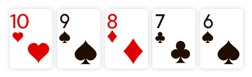 An Illustration of Straight Poker Hand Rankings